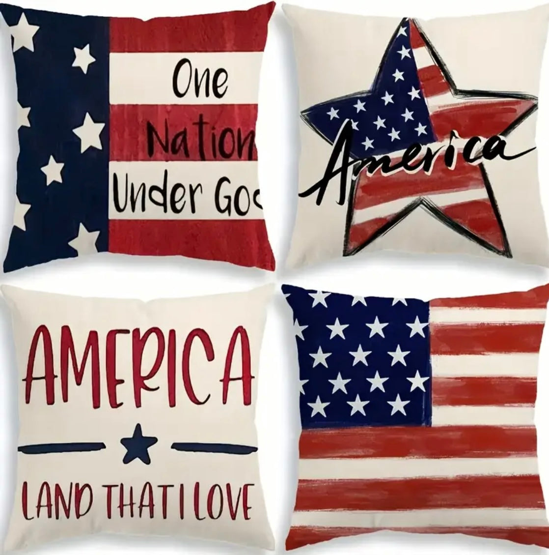 INDEPENDENCE DAY DECORATIVE PILLOW COVERS