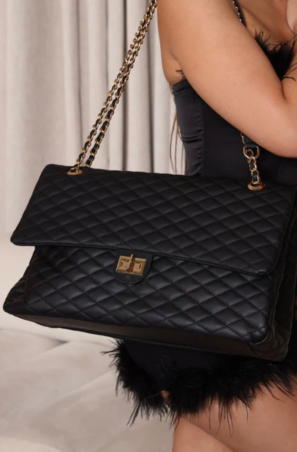 CAREY LARGE FLAP SHOULDER BAG