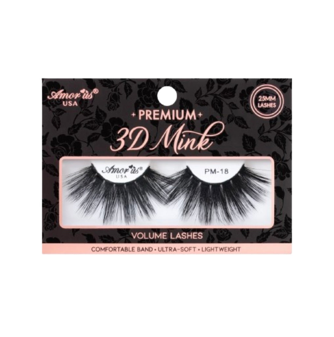 Angel of Mine Premium 3d - 25mm false eyelashes in a cute black packaging box.