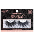 Bad Vibes Premium 3d Mink - 25mm false eyelashes in a cute black and peach packaging box.