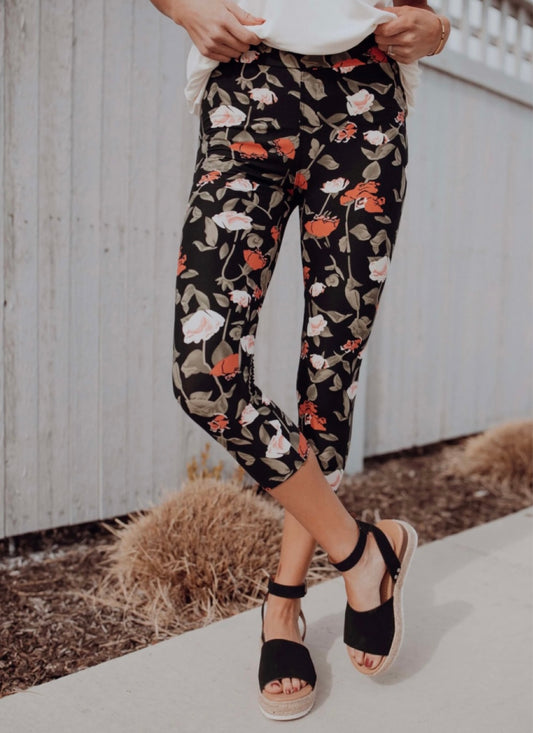 SIMPLE ADDITION - POPPY PLEASURE CAPRI LEGGINGS