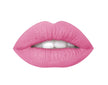A close up of a woman's lips wearing air matte liquid lipstick in the color of confetti.