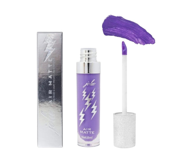 Air Matte Liquid Lipstick in the color of unicorn next to a silver box with a lightning bolt on it.