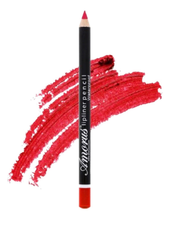 A close up of a classic red lip liner pencil.