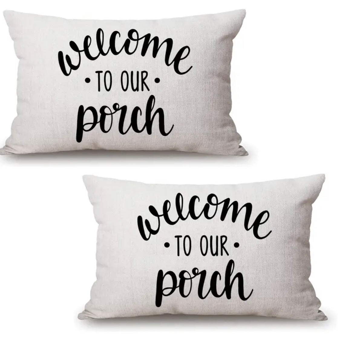 WELCOME TO OUR PORCH PILLOW COVER