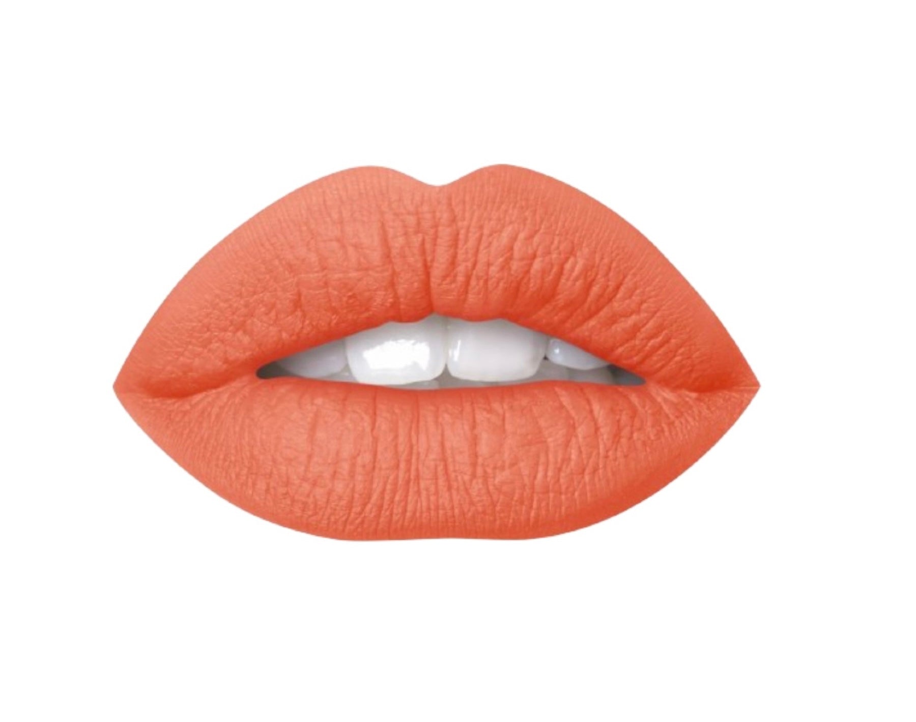 A close up of a woman lips wearing air matte liquid lipstick in the shade of confidence.