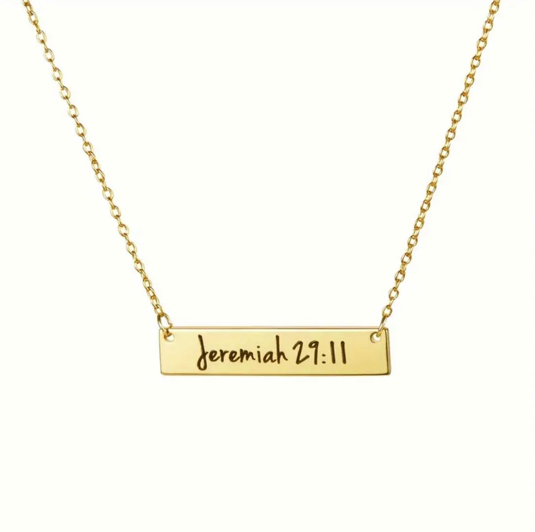JEREMIAH 29:11 NECKLACE, GOLD
