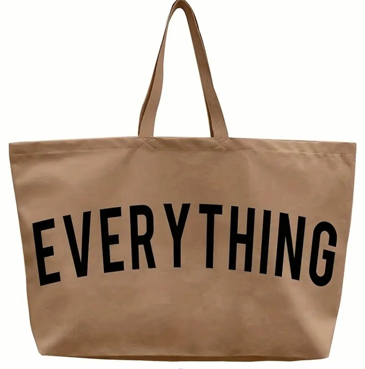 EVERYTHING REALLY BIG TOTE BAG IN BROWN