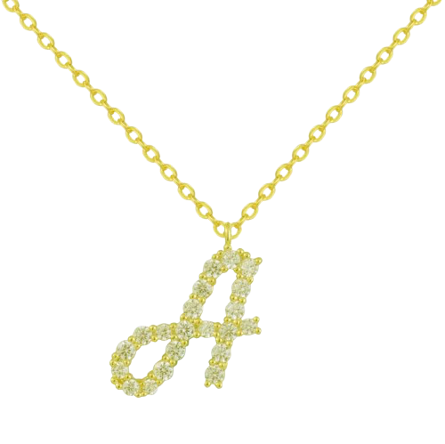 ETERNALLY YOURS INITIAL PENDANT NECKLACE