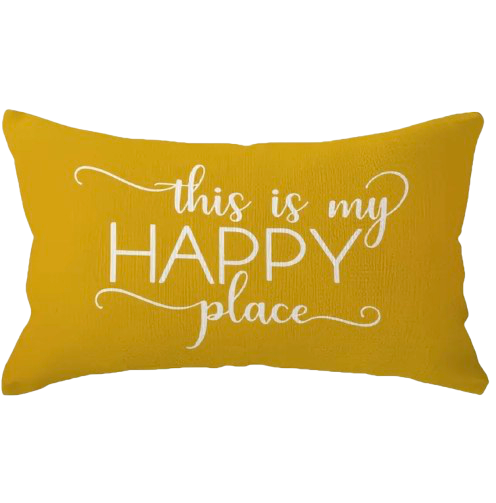 THIS IS MY HAPPY PLACE PILLOW COVER