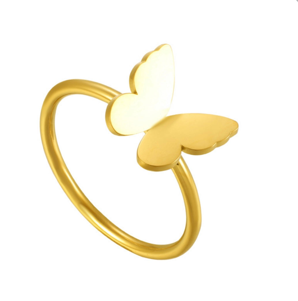 GOLD FLYING FLUTTER RING