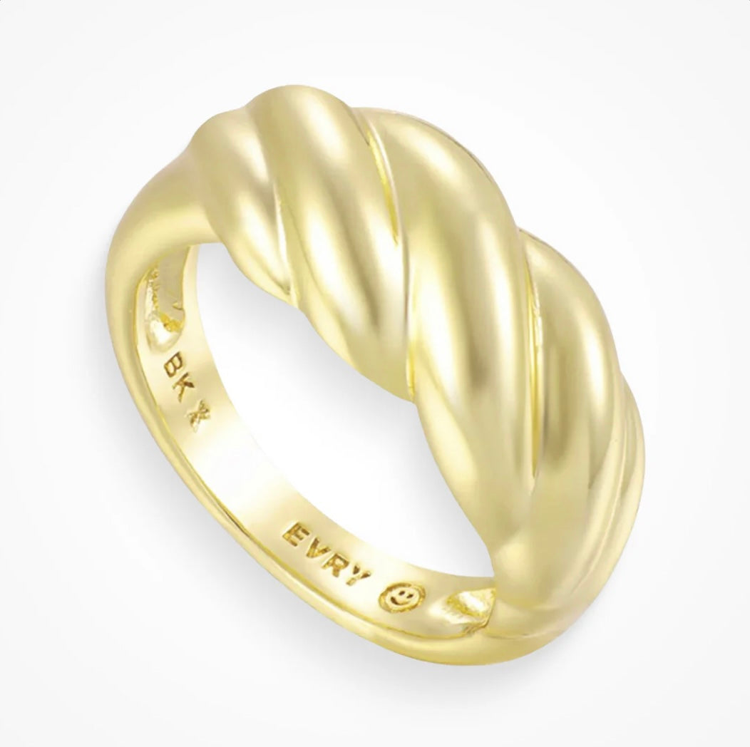 GOLD PARIS CROISSANT RING