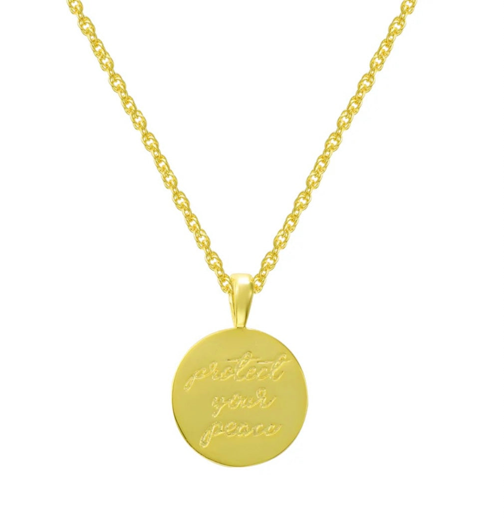 PROTECT YOUR PEACE PENDANT NECKLACE