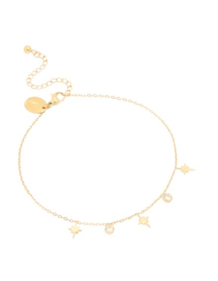 LOVISA GOLD CUBIC ZIRCONIA ANKLET