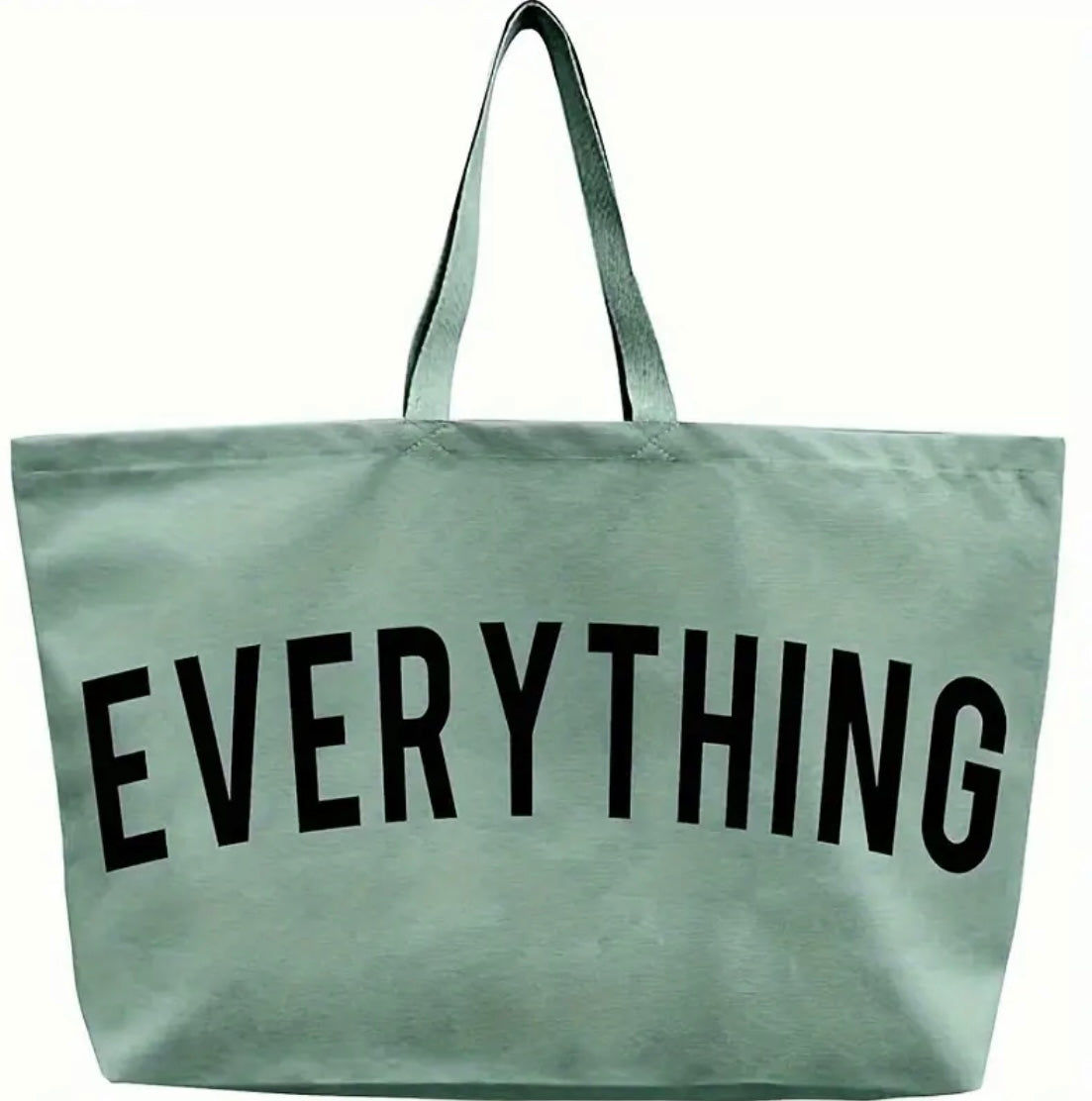 EVERYTHING REALLY BIG TOTE BAG IN GREEN