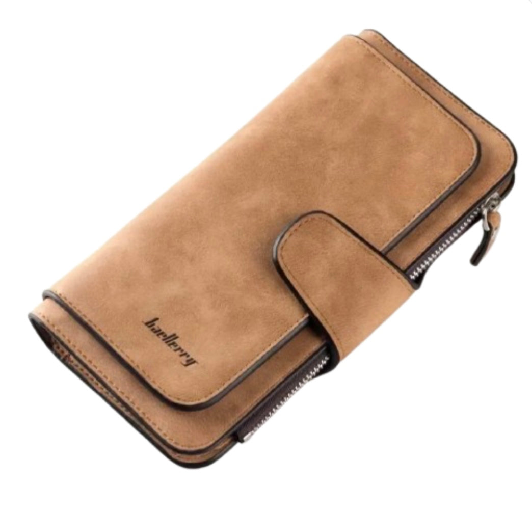 PINKDEER | LEATHER CLUTCH WALLET IN BROWN