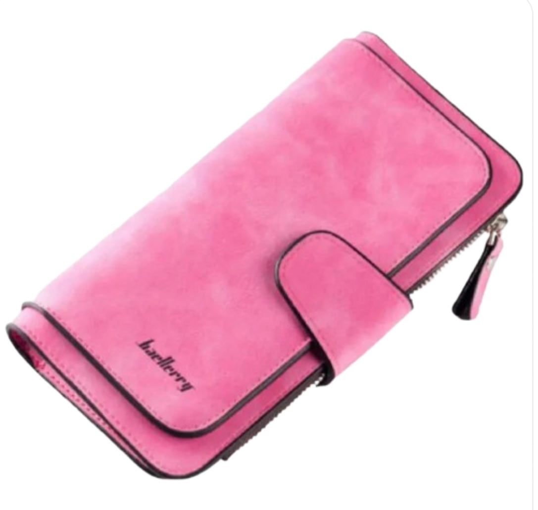PINKDEER | LEATHER CLUTCH WALLET IN ROSE RED