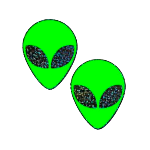 GLOW IN THE DARK ALIEN NIPPLE PASTIES